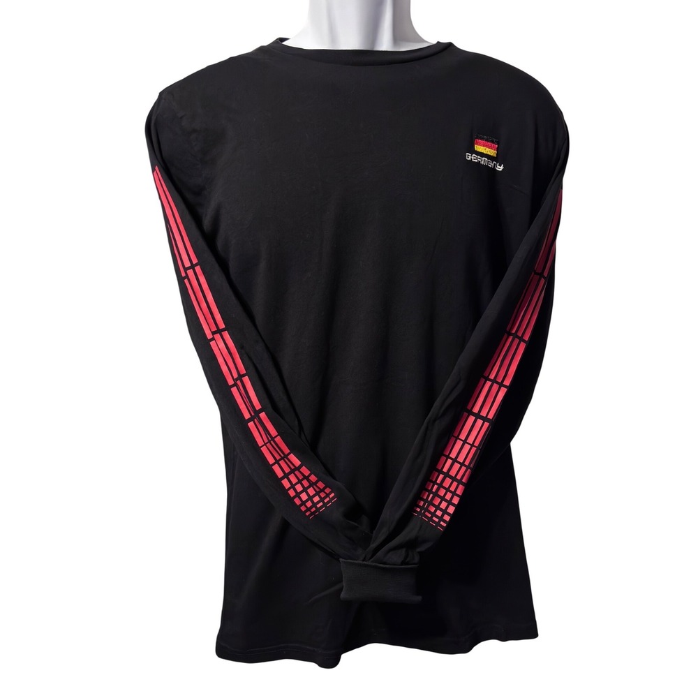 H&M Divided‎ Germany Long Sleeve Shirt Mens Small Black Excellent Graphic Tee